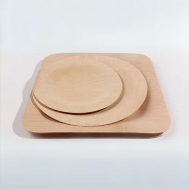 Biodegradable bamboo plates