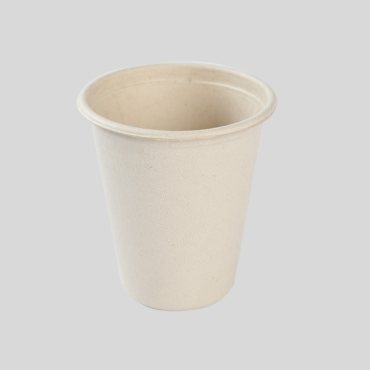 Eco-friendly bamboo and sugarcane pulp coffee cup – biodegradable, plastic-free, and compostable.