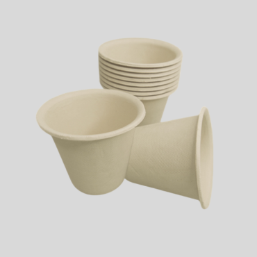 Eco-friendly bamboo and sugarcane pulp disposable cups – biodegradable, plastic-free, and compostable.