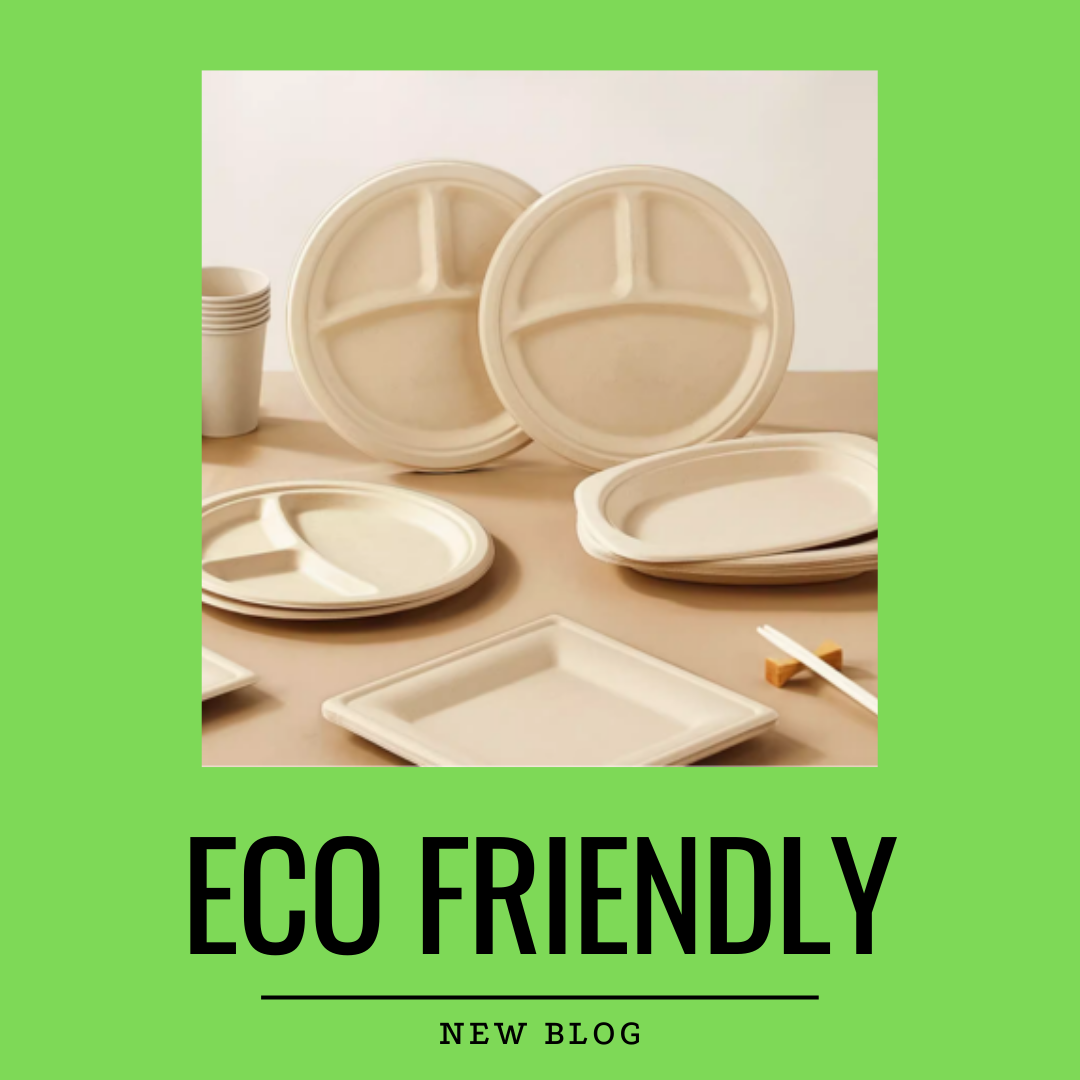 Eco-friendly disposable tableware, sustainable bamboo fiber plates