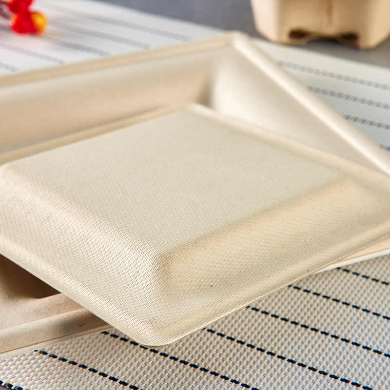 Close-up of eco-friendly bamboo food containers