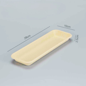 bamboo pulp long food tray