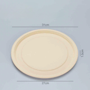 bamboo round food tray